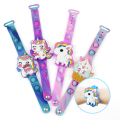 Push Bubble Unicorn Dial Silicon Kids LED Uhr