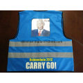 Safety Vest Blue Colour with Print Logo 100%Polyester