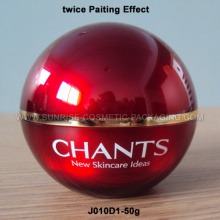 50g Red Ball Shape Acrylic Cream Jar