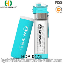 Personalizado plástico BPA Free Tritan fruta garrafa de água de infusão (HDP-0473)