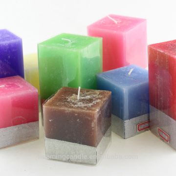 colorful and scent square pillar candle