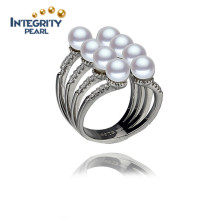 Кольцо с перламутровым кольцом из серебра 925 пробы с натуральным жемчугом