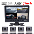 Sistema de monitor de automóvil DVR de grabadora AHD de 7 pulgadas 4ch