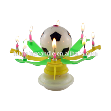 Beautiful football Birthday candle-Music Candle