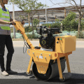 a cylindrical road roller made of iron