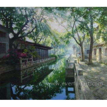 Handmade Scenery Paintings Art on Canvas (ESL-118)