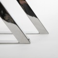 Polished Stainless Steel X Shape Table Legs Base