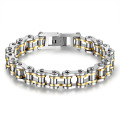 Bracelet pour homme en acier inoxydable plaqué or