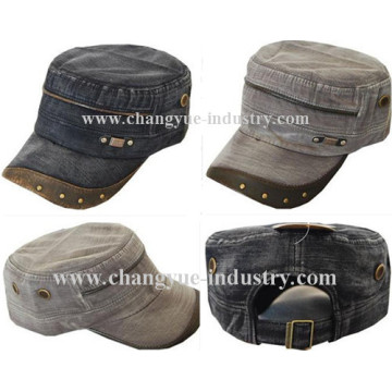 Design fashion men army cap with metal studs