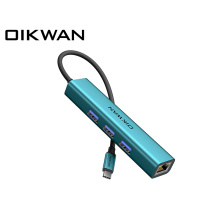 5Gbps USB-C à RJ45 4 Port USB Hub