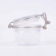 200ml Food Container Clear Pet glass Plastic Candy Jar with Air Tight Lid for Storage Bee Nut Flower Tea empty jar