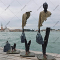 Außenlandschaftsstatuen Bronzeskulptur