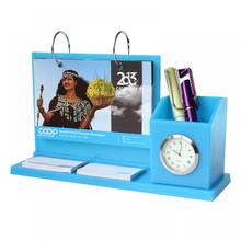 Bule Acrylic Desk Calendar Planner Storage Stand