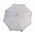 Ruffle Lace Women's Manual Open Straight Umbrella