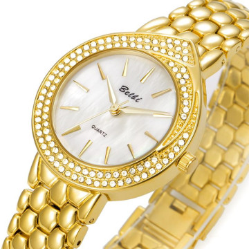 Stainless Steel Oval Waterproof Quartz Ladies Watch