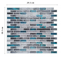 Waterproof 3D Mosaic Self Adhesive Vinyl Wall Tiles