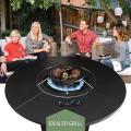 Outdoor Round Gas Firetable with 4-in-1 Accessories