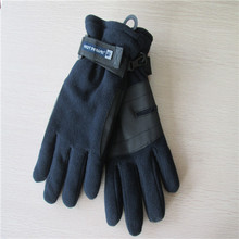 Herren-Fleece-Handschuhe mit PU auf der Handfläche