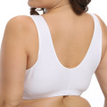 In-stock plus size front closure cotton bra