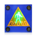 Aluminum solar warning LED pedestrian traffic road sign