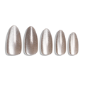 Splendid Gray Color Cat Eyes False Nail art