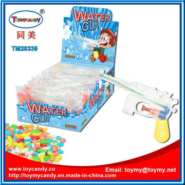 Cheap Plastic Small Transparent Water Gun Toy with Candy