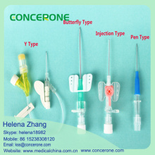 Disposable IV Cannula Catheter Pen Like, with Injection Port