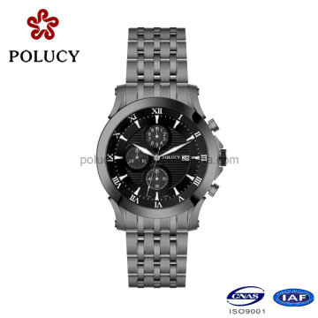 Inox 316L acier inoxydable hommes Quartz bracelet montre avec chronographe