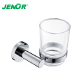 Wall-Mounted Toothbrush Holder with Frosted Glass Cup