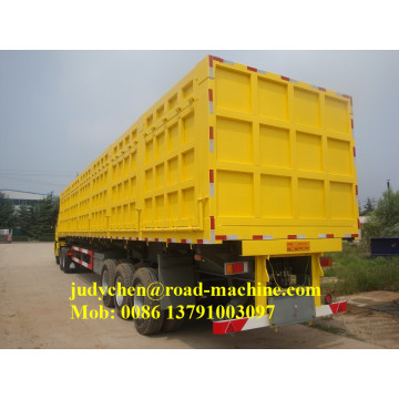 80ton 3 alxes side dump semi trailer