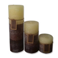 Multi-Colored decorative pillar candles