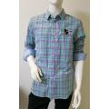 100%COTTON Men's Check Long Sleeve Business Shirt