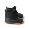 Bottes bébé noires à semelle souple