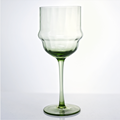 hand blown ripple wine glass champagne saucer