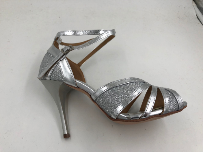 Womens Silver Latin Shoes