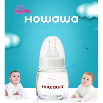 2oz Baby Glass Milk feeding Bottle Without Handle