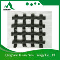 Black Color 120kn Synthetic Fiber Polypropylene / Polyester Biaxial Geogrid