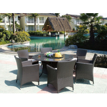 HD Designs Outdoor Rattan Furniture Round Dining Table