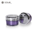 Bouteille crème acrylique violette 50g avec bague en argent