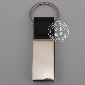 Custom Metal Key Chain, Leather Key Ring (GZHY-KA-013)