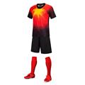 Rote Spitzenfußballuniform für Matchtrainingssatz