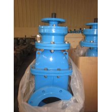 Resilient Gate Valve, Ductile Iron, DIN3352 F4 F5, Gearbox with Top Flange for Actuators