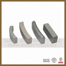 Segmentos de segmento de perforación de núcleo sinterizado de diamante para base en blanco (SY-CDBS-121)