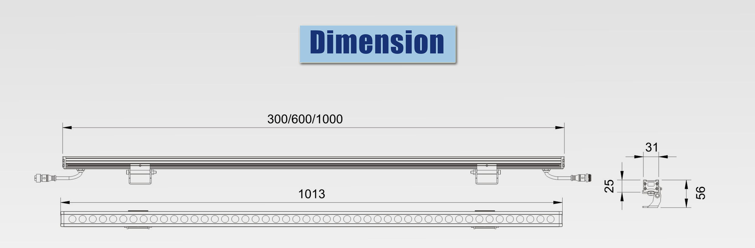 led linear light dimension