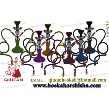 Edelstahl bunte mittlere Shisha mit 2 Schläuchen