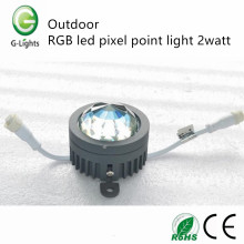 Lumière de point de pixel LED RVB extérieure 2watt