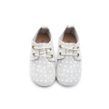 Rubber Sole Polkadot Leather Kid Shoe Wholesales