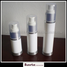 Flacon de 15ml 30ml 50ml sérum de Airless en plastique blanc presse