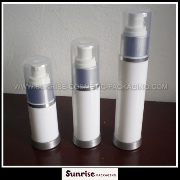 15ml 30ml 50ml White Plastic Airless Serum Press Bottle