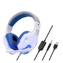 Auriculares para juegos, auriculares para juegos PC USB Estéreo Iluminación colorida Auriculares para juegos con micrófono para computadora 1 comprador